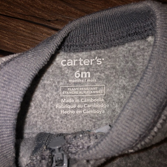 Carter’s fleece footie Pajamas - Picture 3 of 3